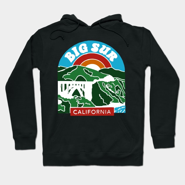 Big Sur California Decal Hoodie by zsonn